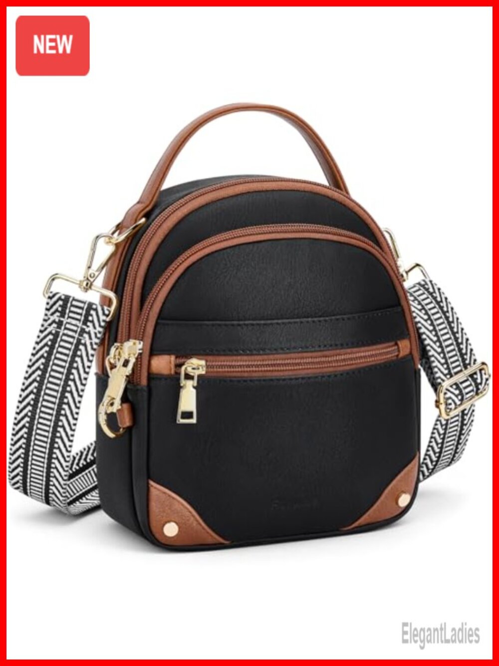 RFID Anti Theft Crossbody Bag Faux Leather Mini Purse Travel